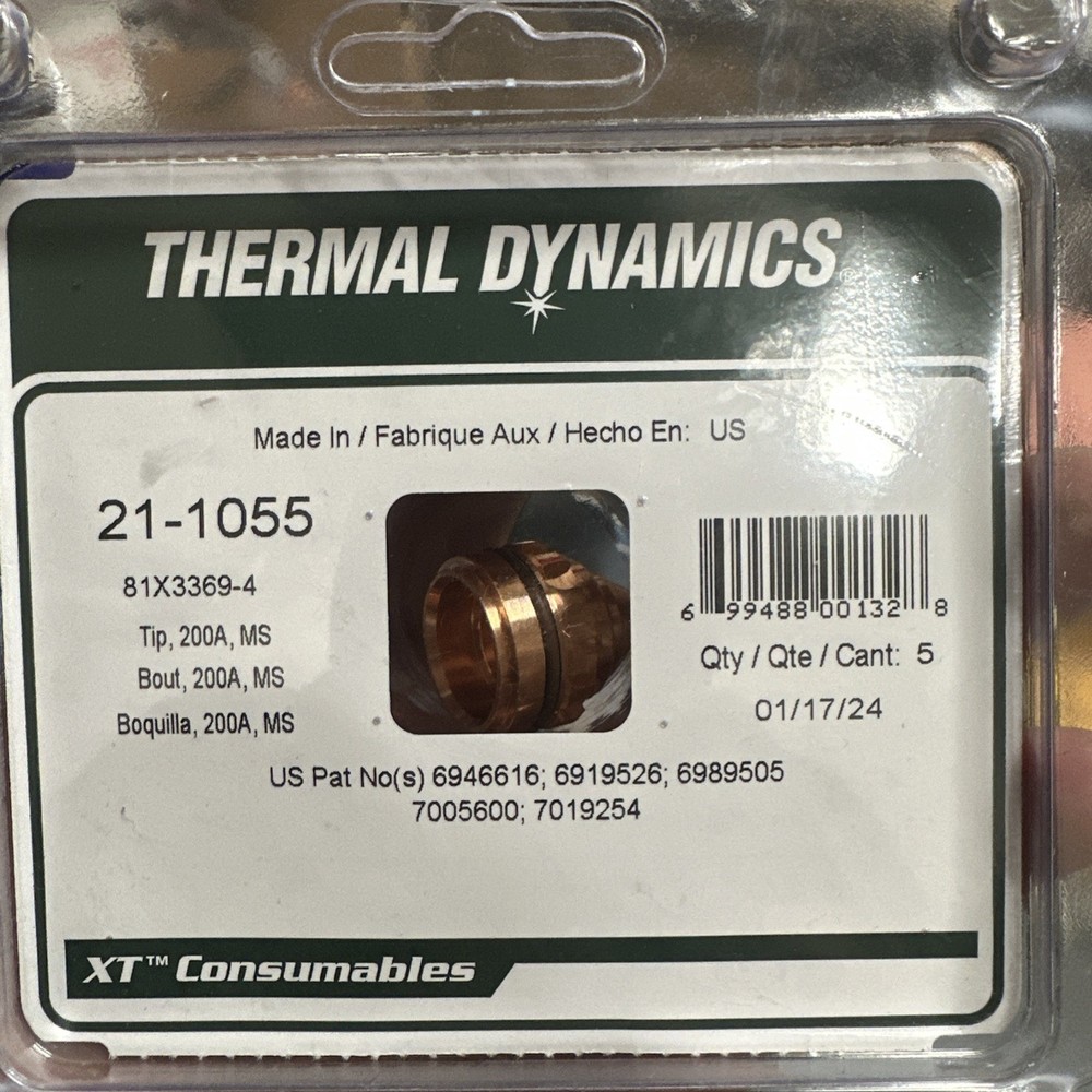 Thermal Dynamics 21-1055 Tip 200A Ms 5 pack