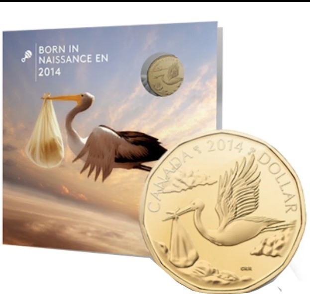 2014 Canada Born in 2014  5 coin set-Flying Stork