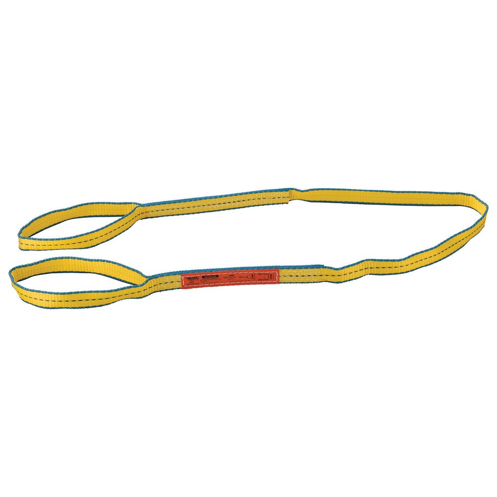 Polyester Eye & Eye Web Sling w/Durable Edge, 6'L x 1"W