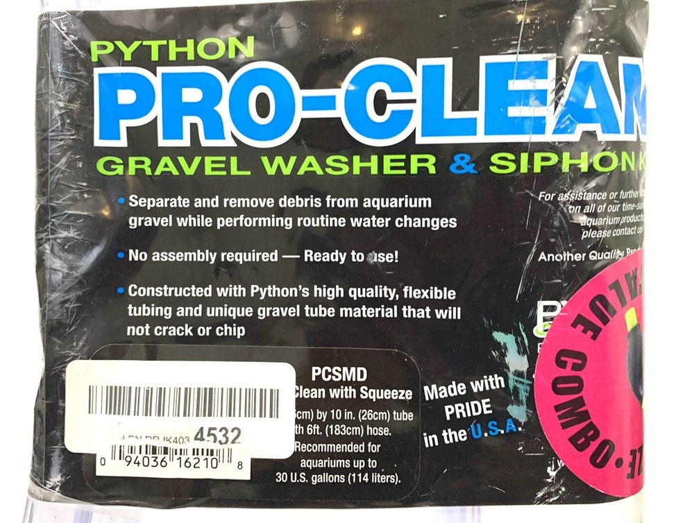 Python Pro-Clean Gravel Washer & Siphon Kit with Squeeze, Medium