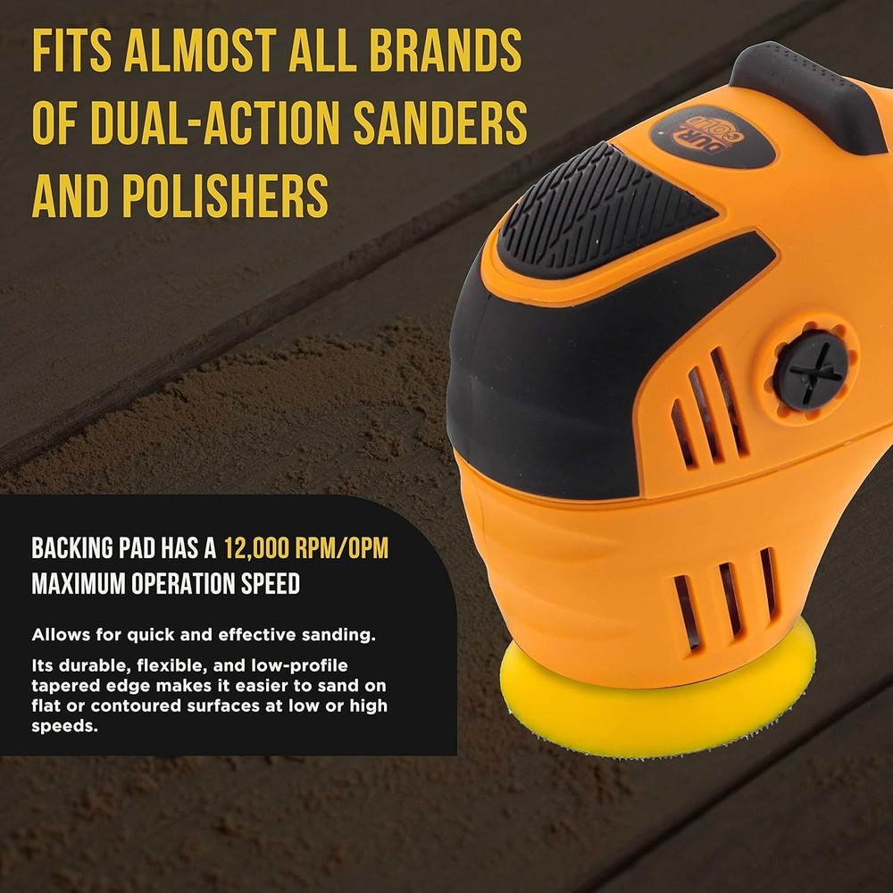 Pro Series 3" Hook & Loop DA Backing Plate Pads - 2 Pack for Precision Polishing