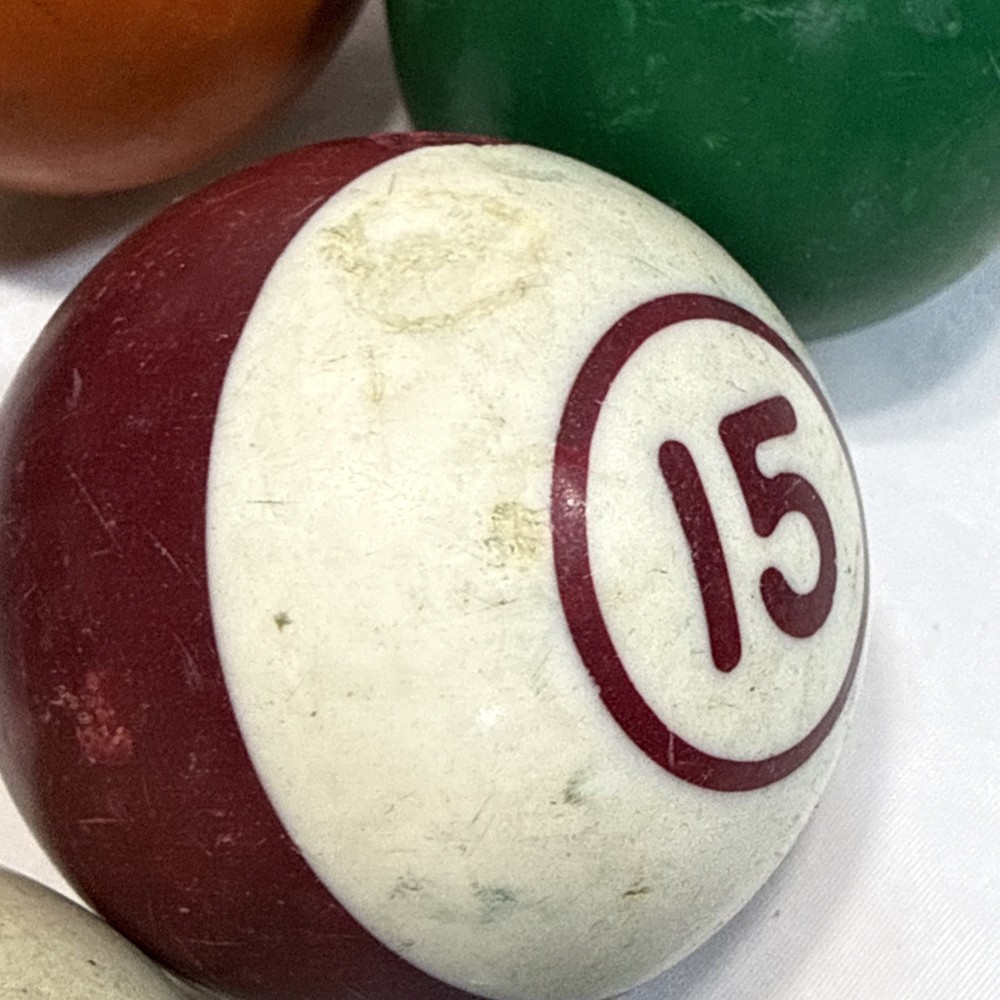 Vintage Striped & Solid Pool Ball Billiard 2 1/4" Replacement Balls Missing 11