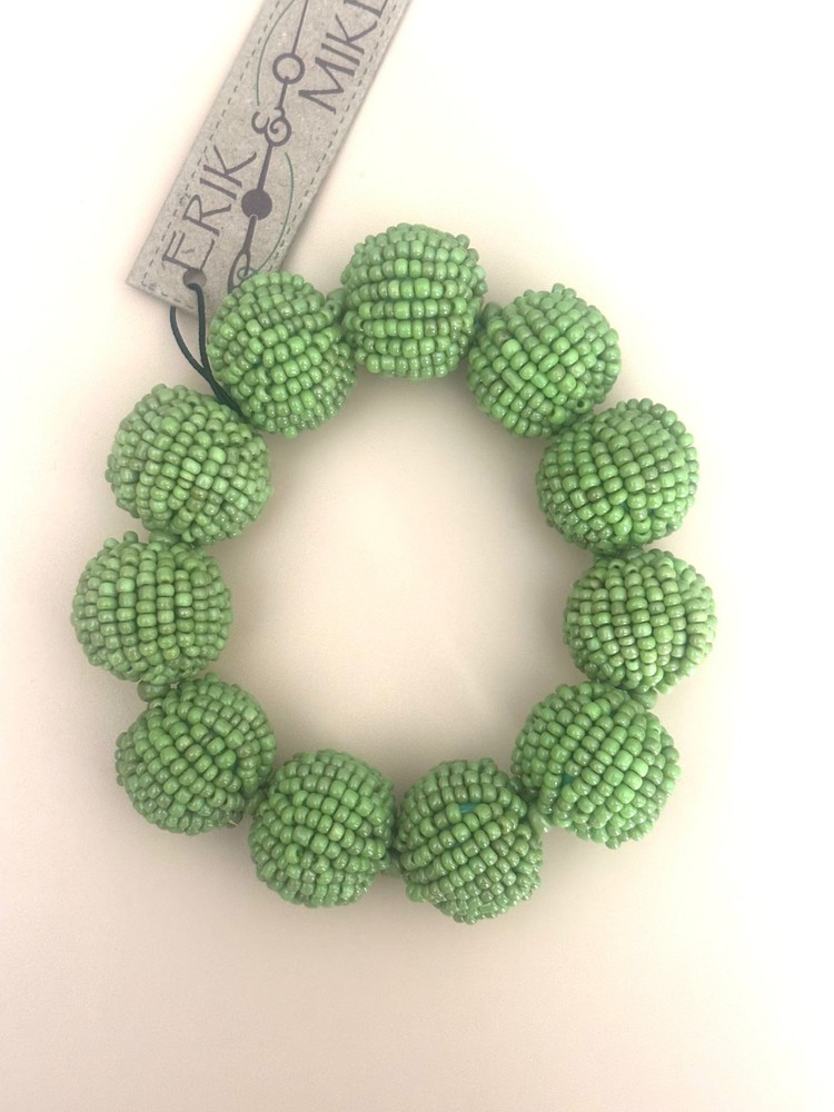 Ball bracelet Lime stretch elastic Antique Lime