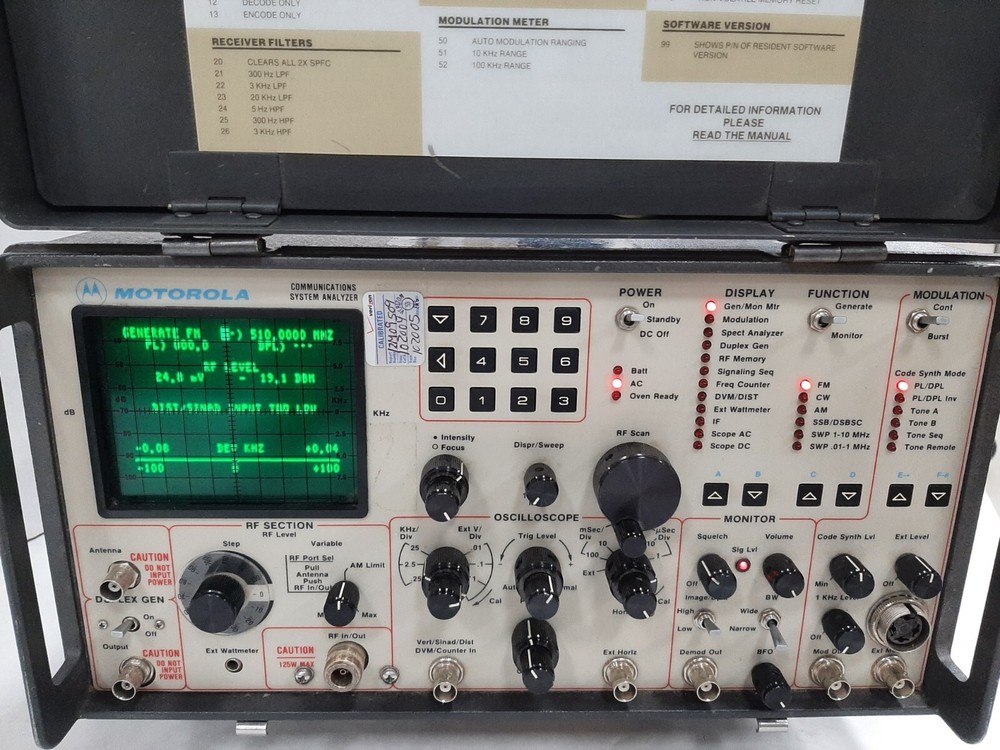 Motorola R2008D/HS Communications System Analyzer with High Stability OCXO