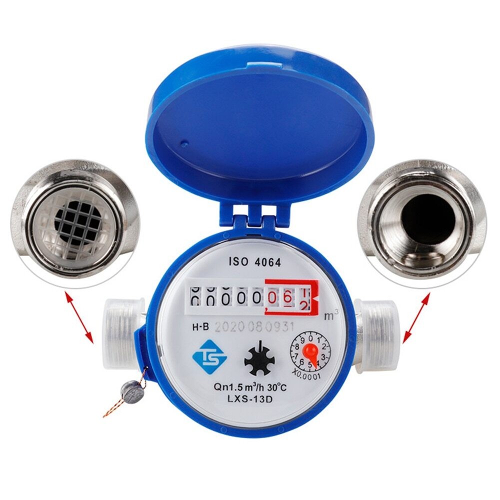 Cold Smart Water Meter Rotary Wing E-Type Digital Display Pointer Counter Tool