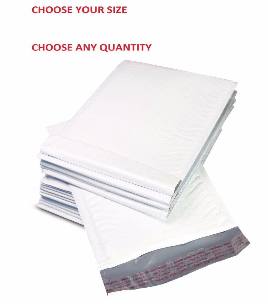 Poly Bubble Mailers White Padded Mailing Bags Plastic Shipping Envelopes Quality