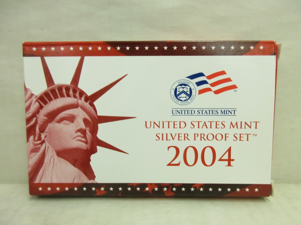 EMPTY PACKAGING Box Lenses & COA for 2004 United States Mint Silver Proof Set