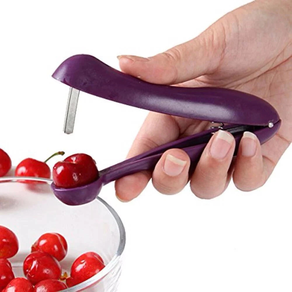 New 5'' Cherry Fruit Kitchen Pitter Remover Olive Corer Seed Remove Pit Tool **