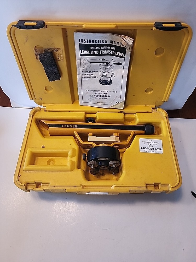 Berger Instruments Transit Model 135 with Case and Instructions