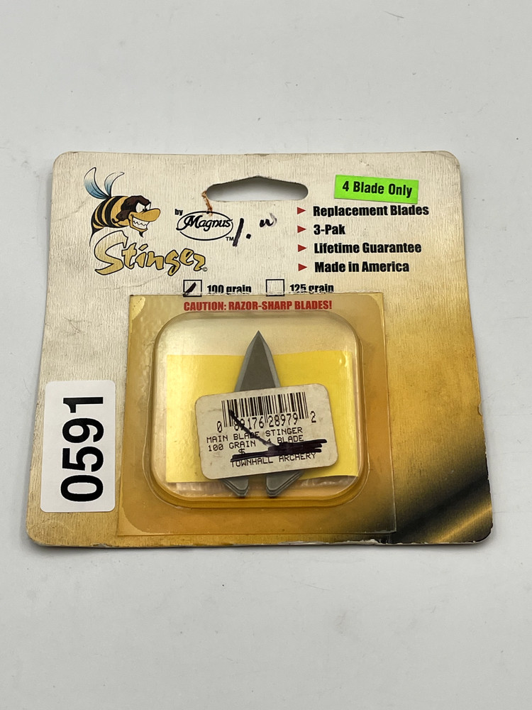 Magnus Stinger Replacement Blades 4 Blade 100 GRAIN 3 PACK