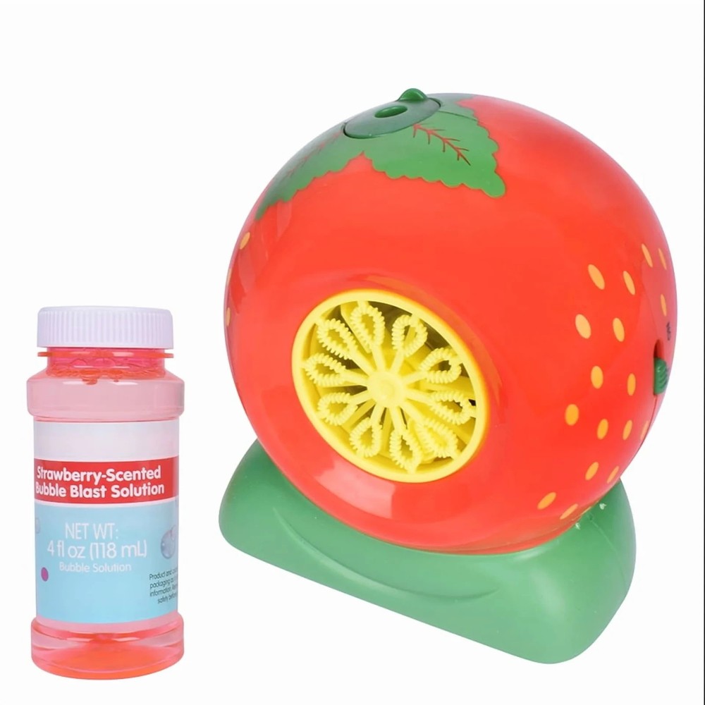 Strawberry Bubble Blower Includes Strawberry Scented Bubble Solution