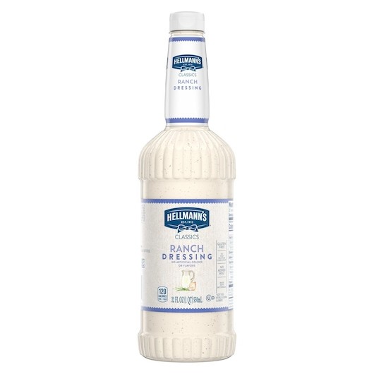 Hellmann s Classics Creamy Ranch Salad Bar Dressing Bottle, 32 Ounce, 6 Per Case