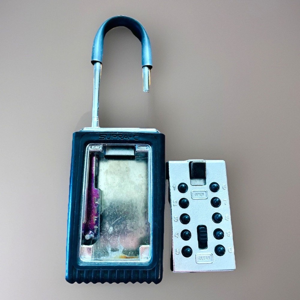 Vintage Supra-C Key Safe Lock Box Security W Combination Great Condition