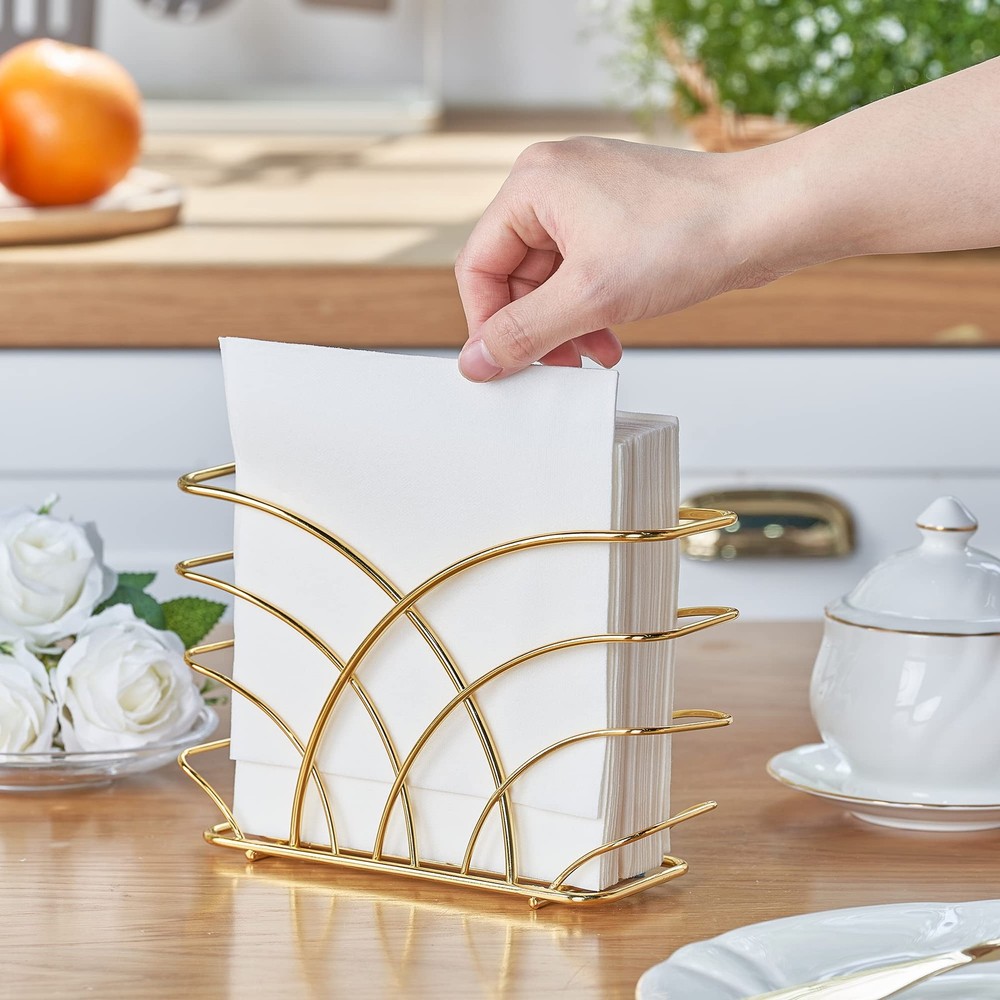 LEVIMETREE Luncheon Napkin Holder, R - Holder - Matt Gold