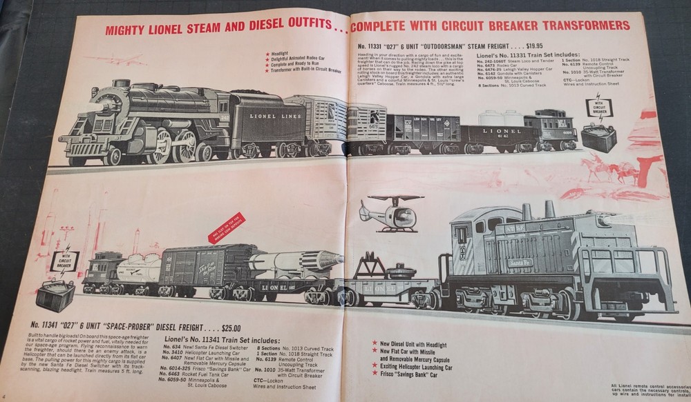 1963 Lionel Model Train Catalog