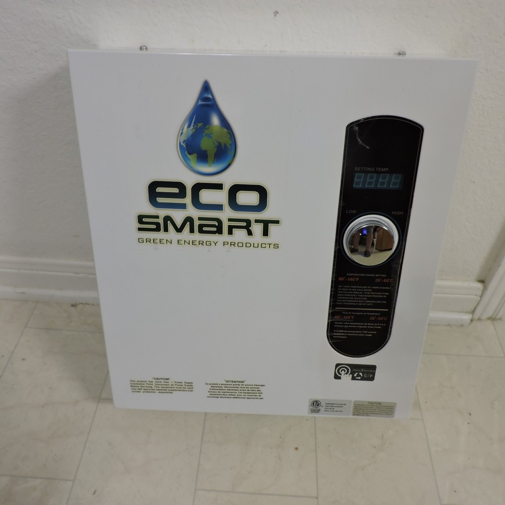 EcoSmart ECO 27 Electric Tankless Water Heater, 27 KW at 240 Volts, 112.5 Amps