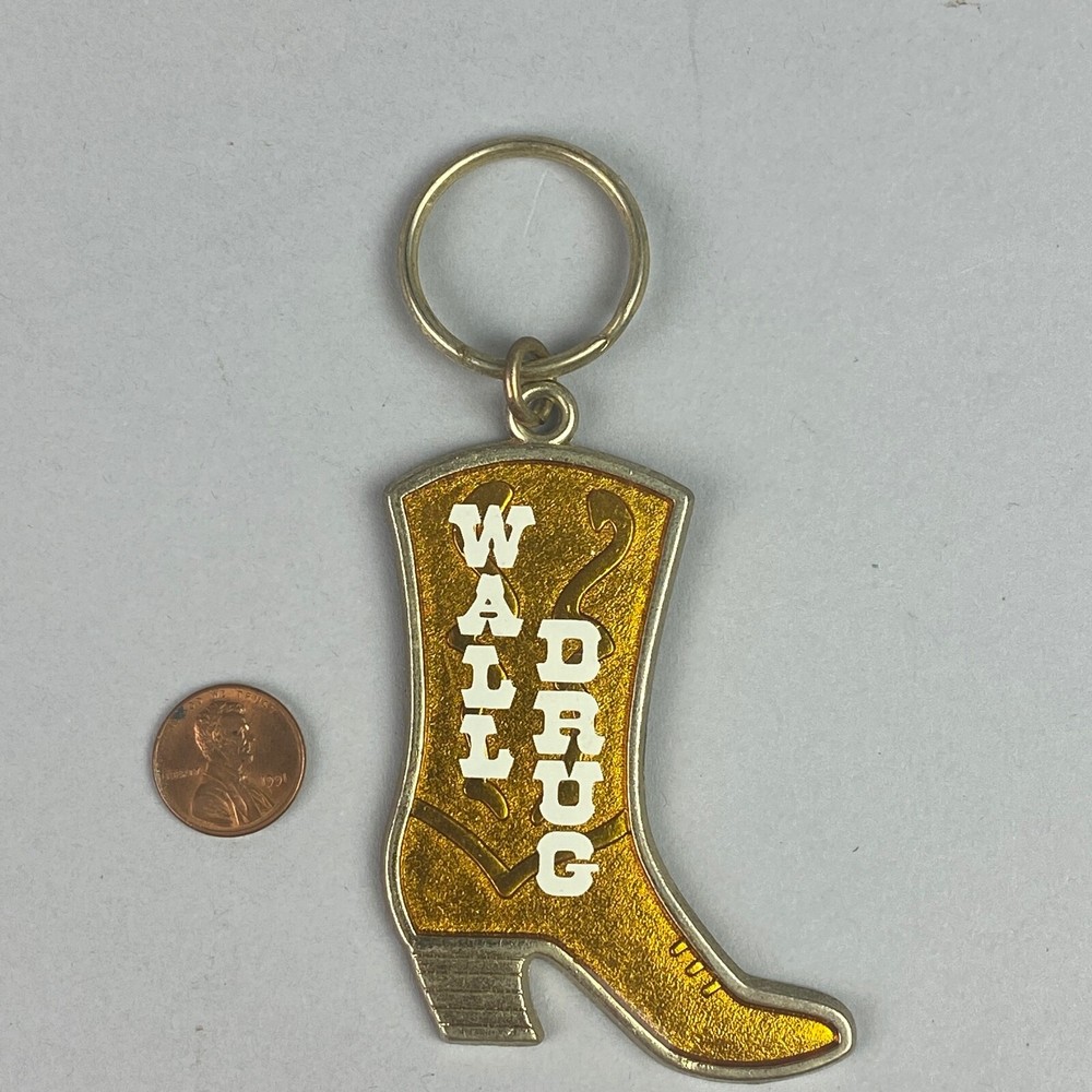 Vintage Keychain - Wall Drug Boot 3.5"