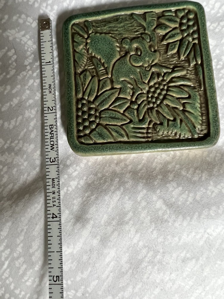 Two Rivers Tile, squirrel, green