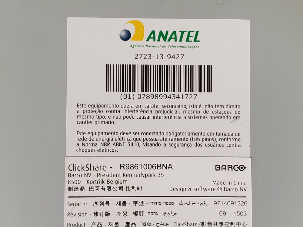 Barco ClickShare CSC-1 Base Unit Wireless Presentation System w/ 4 Buttons