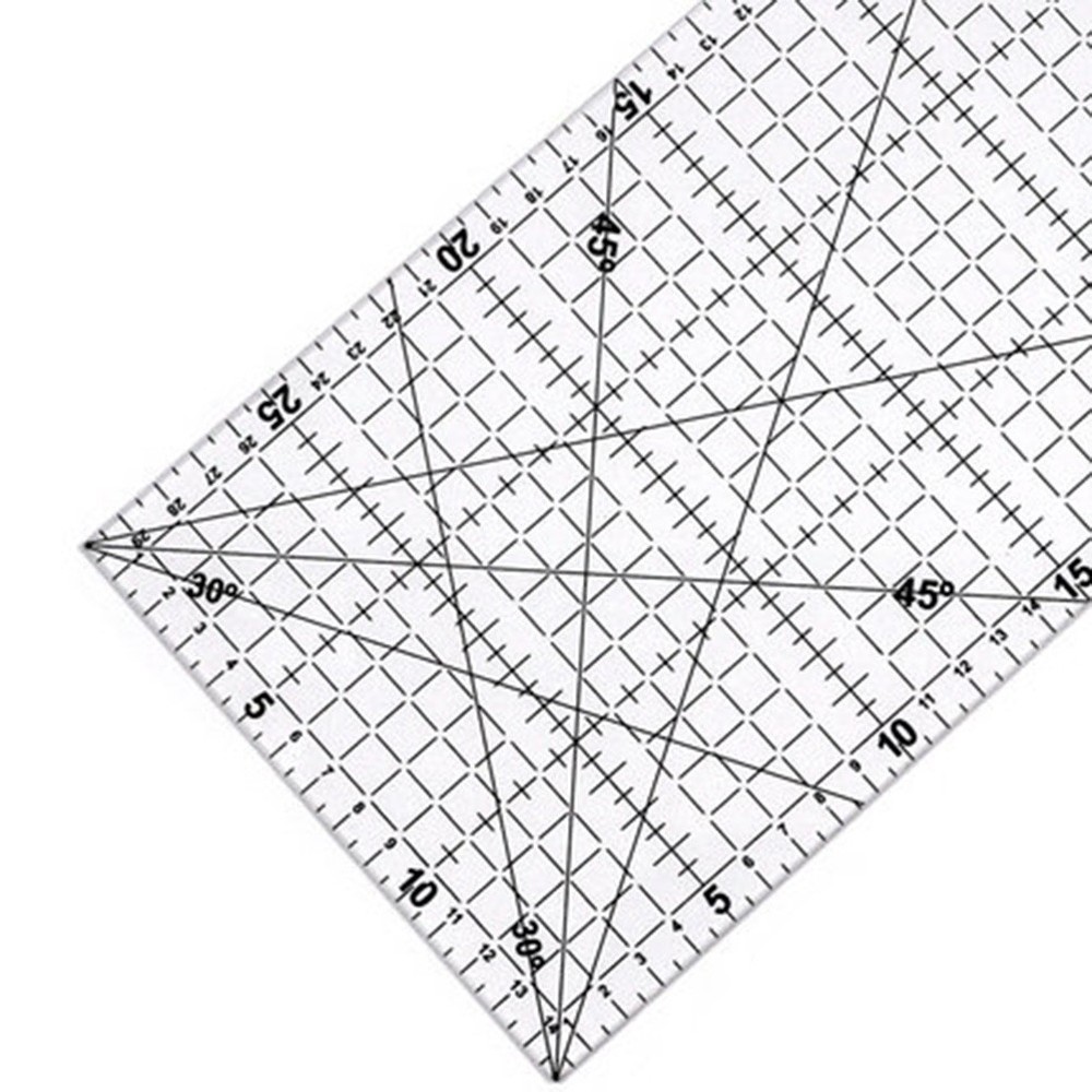 DIY Quilter's Ruler Sewing Ruler Tool with Grid Lines for Easy Precision