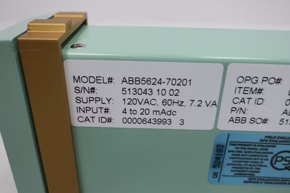 Abb ABB5624-70201 Vertical Panel Meter 120v-ac 0-100kpa