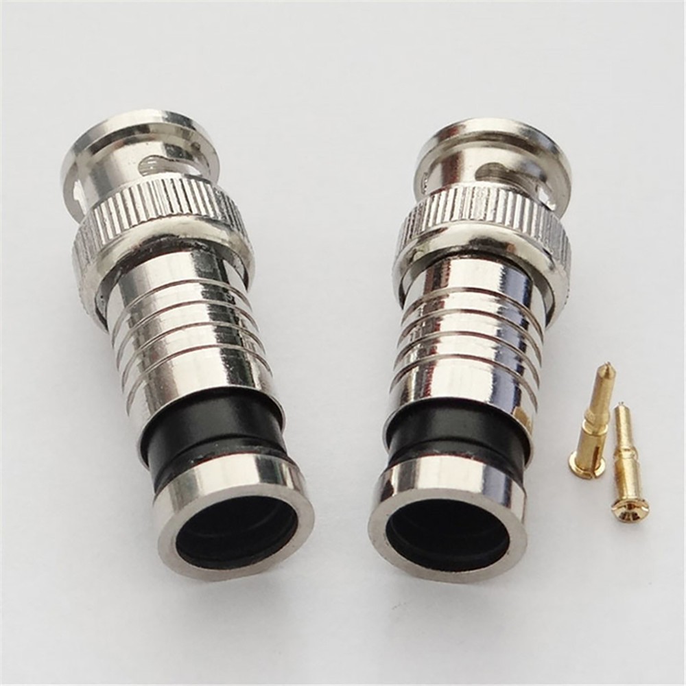 10PCS Durable BNC Compression Connector Adapter for CCTV Camera RG6 Coax Cables
