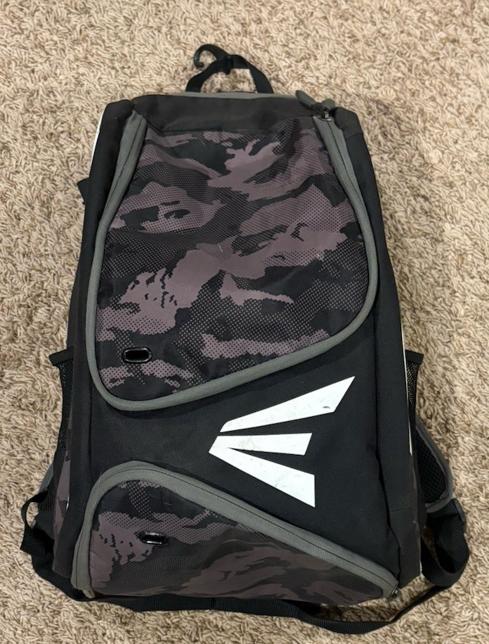 Easton Baseball Game Ready Backpack, Black Camo