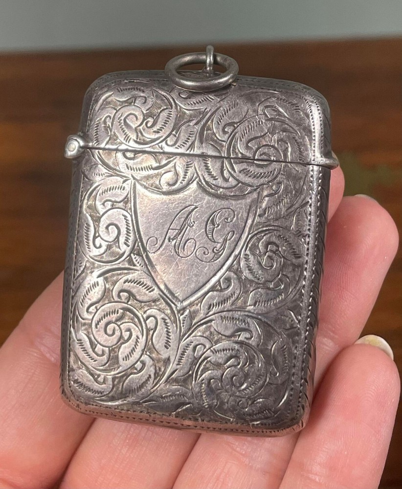 Solid Silver Vesta Box Match Safe William Henry Johnson