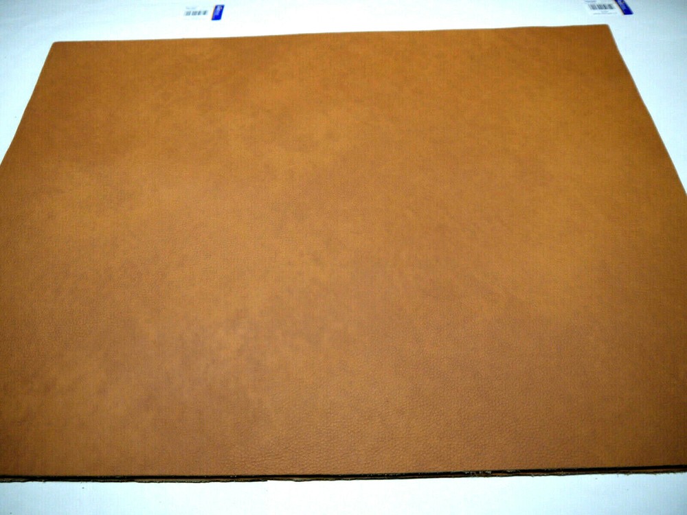 Smooth Leather panels 4 pieces Large 18" x 24" first Quality SADDLE