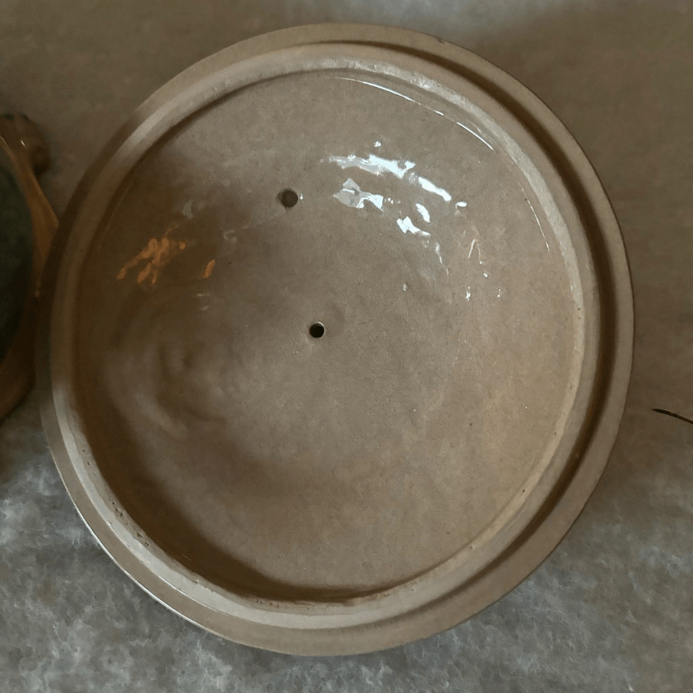 Vintage Covered Pottery Bowl