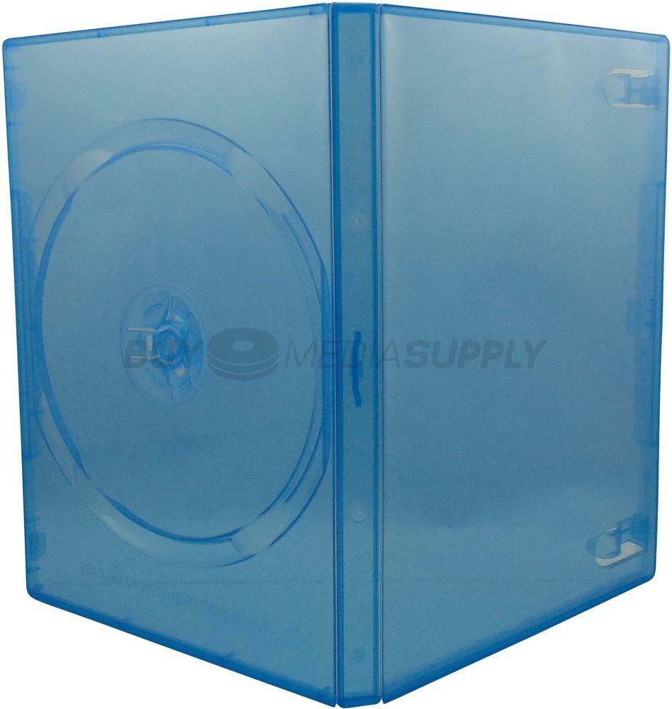 14mm Standard Clear Blue 1 Disc DVD Case Lot