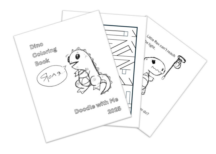 DIGITAL CONTENT- 2025 Merrick Dinosaur 30 Page Activity Book - PRINTING REQUIRED