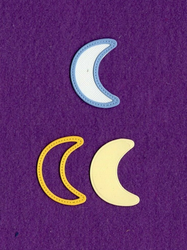 MOON 3 with background die cuts scrapbook