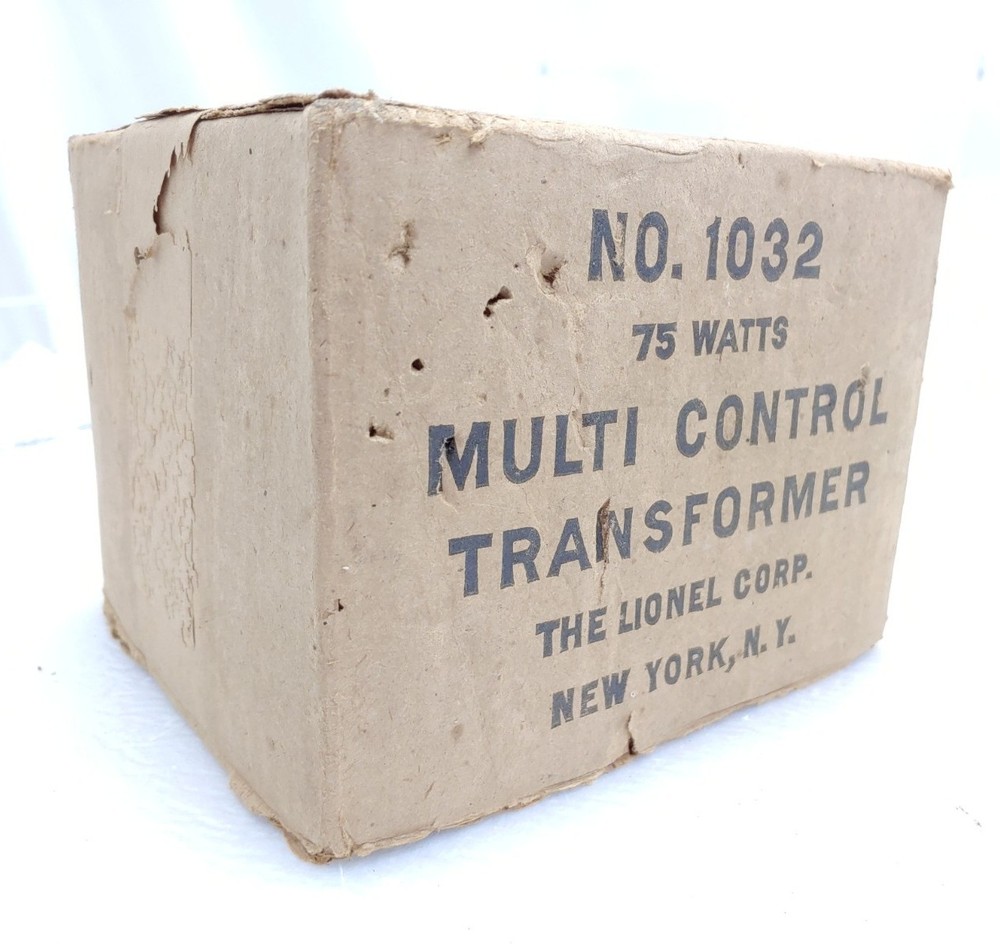 Lionel Trains Postwar 1032 75 Watt Transformer In Original Box & Insert Tested