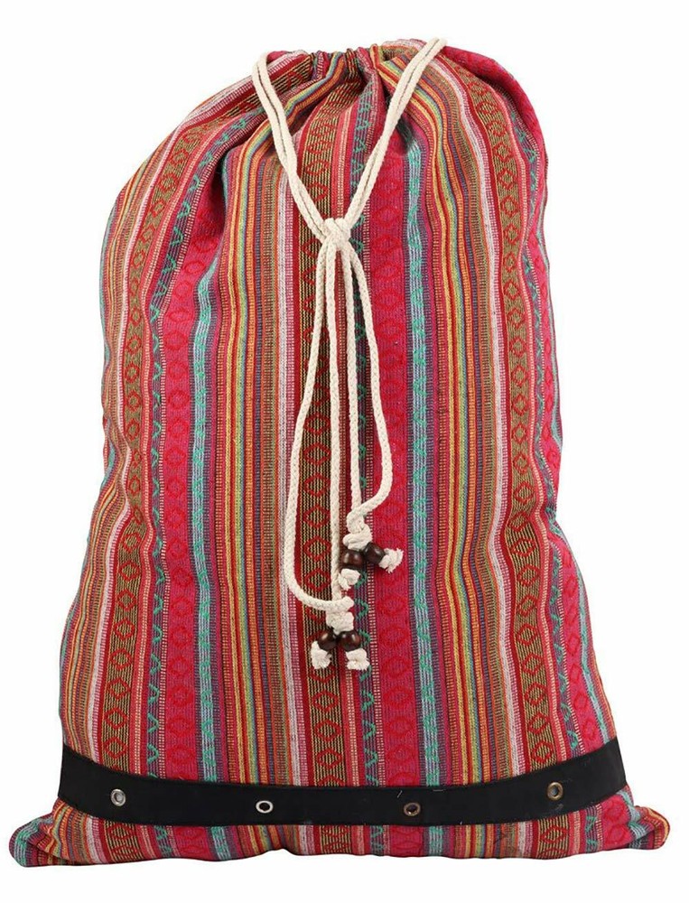 Large Spacious 23”X35” Drawstring Heavy Duty Laundry Duffle Bag /Shoulder Strap