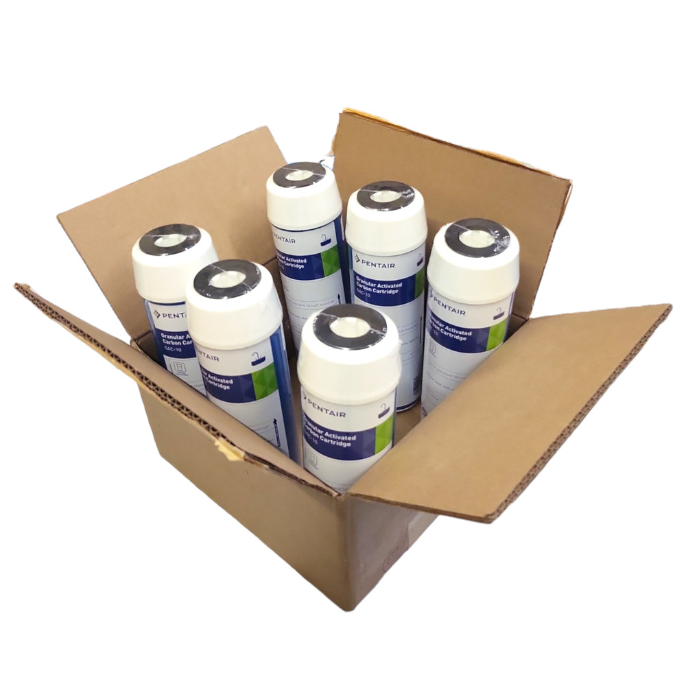 Pentek CC-10 20 Micron Standard 10 Inch Undersink Carbon Water FIlter , 6-Pack