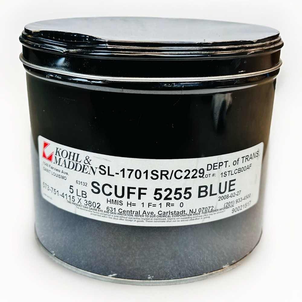 KOHL & MADDEN **BLUE** OFFSET PRINTING INK OIL BASED 4 LBS PANTONE # 5255 BLUE