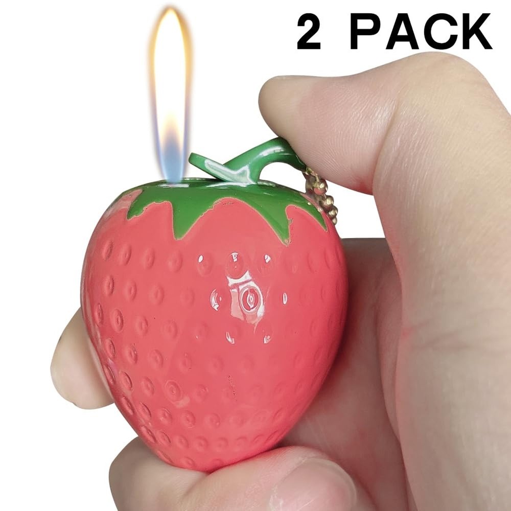 2 Pack Pink Windproof Butane Jet Torch Lighter,Funny Cool Lighters,Adjustable...