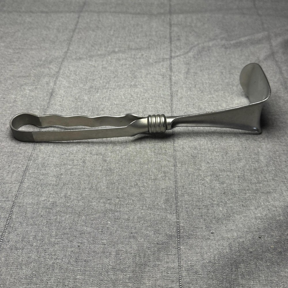 Stainless Steel Surgical Retractor Loop Handle L Shaped Blade Instrument Silver