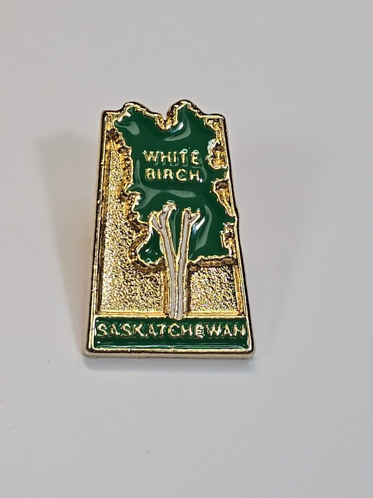 White Birch Saskatchewan Canada Souvenir Lapel Pin