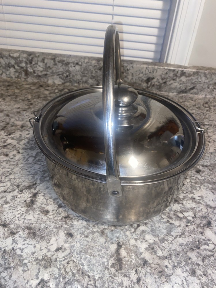 Anthonys Coal Fired Pizza 9” Stainless Steel Lidded Pasta Serving Pot Cookware