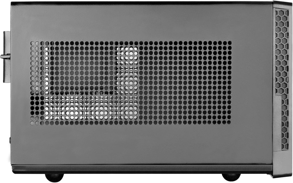 Technology Ultra Compact Mini-Itx Computer Case with Solid Front Panel Black (SS