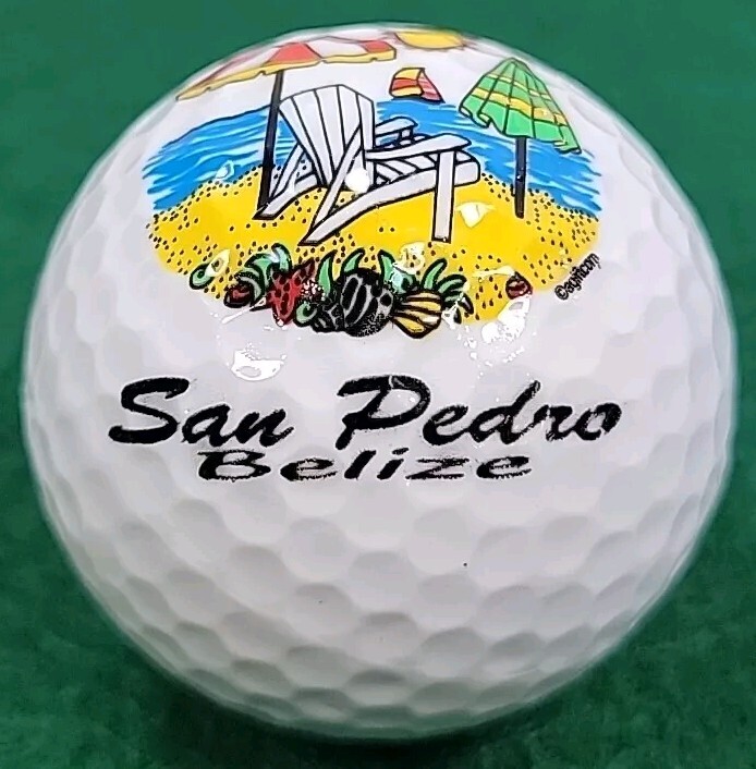 San Pedro Belize Logo Golf Ball
