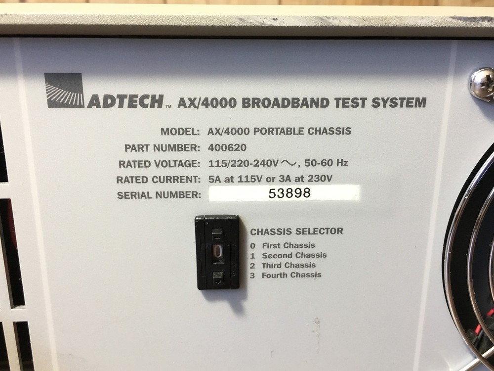 SPIRENT ADTECH AX/4000 BROADBAND TEST SYSTEM 5 MODULES