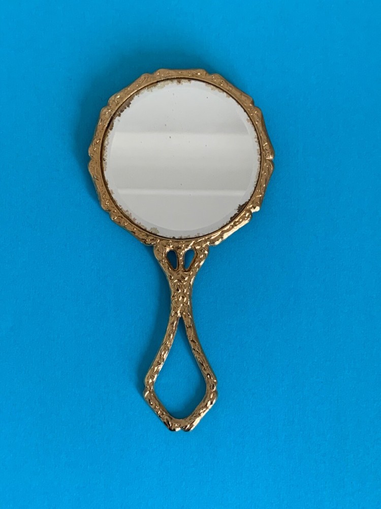Vintage Handheld Mirror | 12cm x 6cm | Stratton (likely)