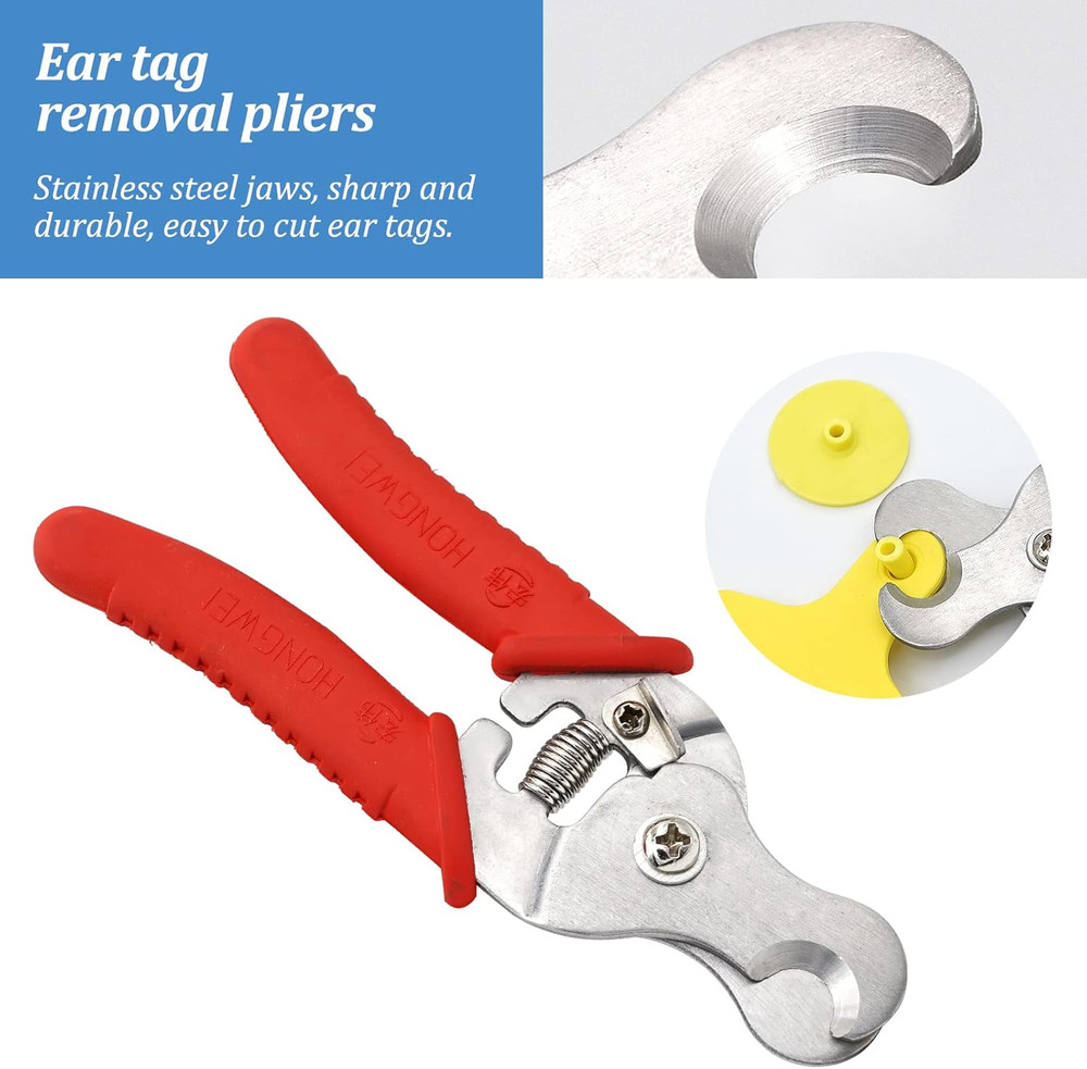 Cattle Ear Tags - Blank 100 Sets Livestock Identification Tags with Applicator a