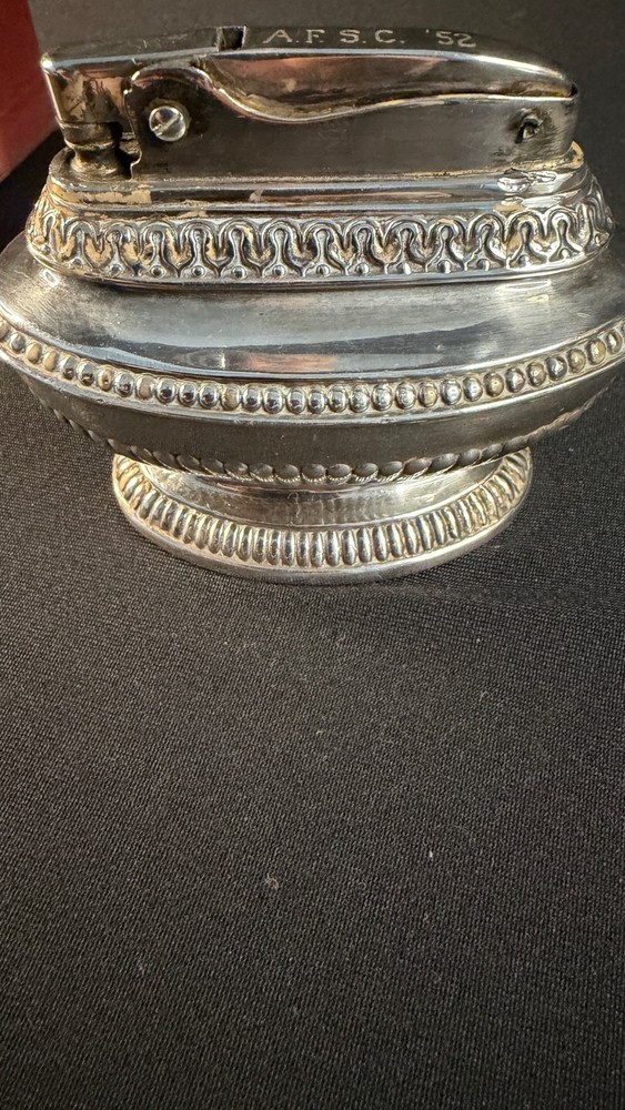 1952 Ronson Crown Table Lighter in Original Box with Paperwork