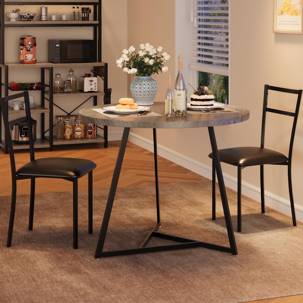 ✅3PACK Dining Table Set Kitchen Table and Chairs Upholstered Chairs for Apartmen