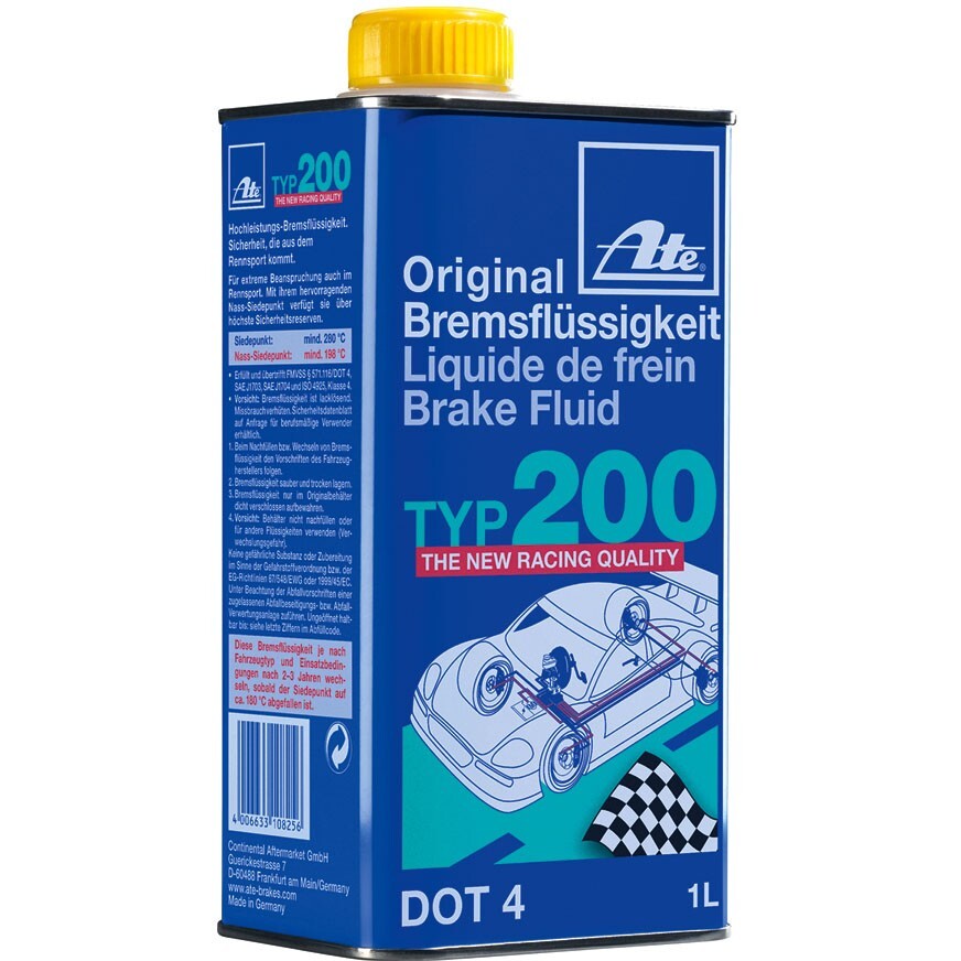 ATE Type 200 DOT 4 Racing Brake Fluid (Amber)  ATE TYPE 200