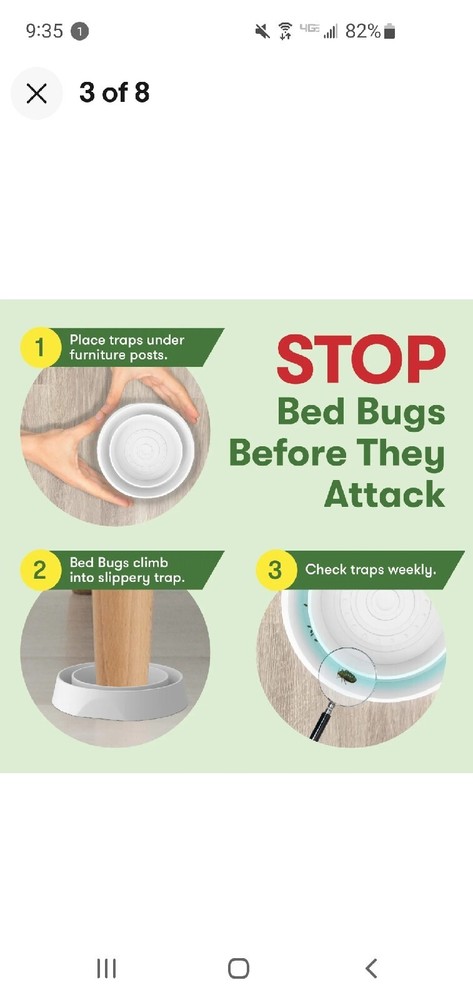 BugMD Bed Bug Blocker (4-Pack) - Bed Bug Trap ~ Bed Bug Catcher ~ Insect Trap